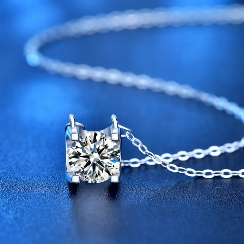 Certified 1ct. t.w. Moissanite Diamond Necklace NEW - Picture 2 of 8
